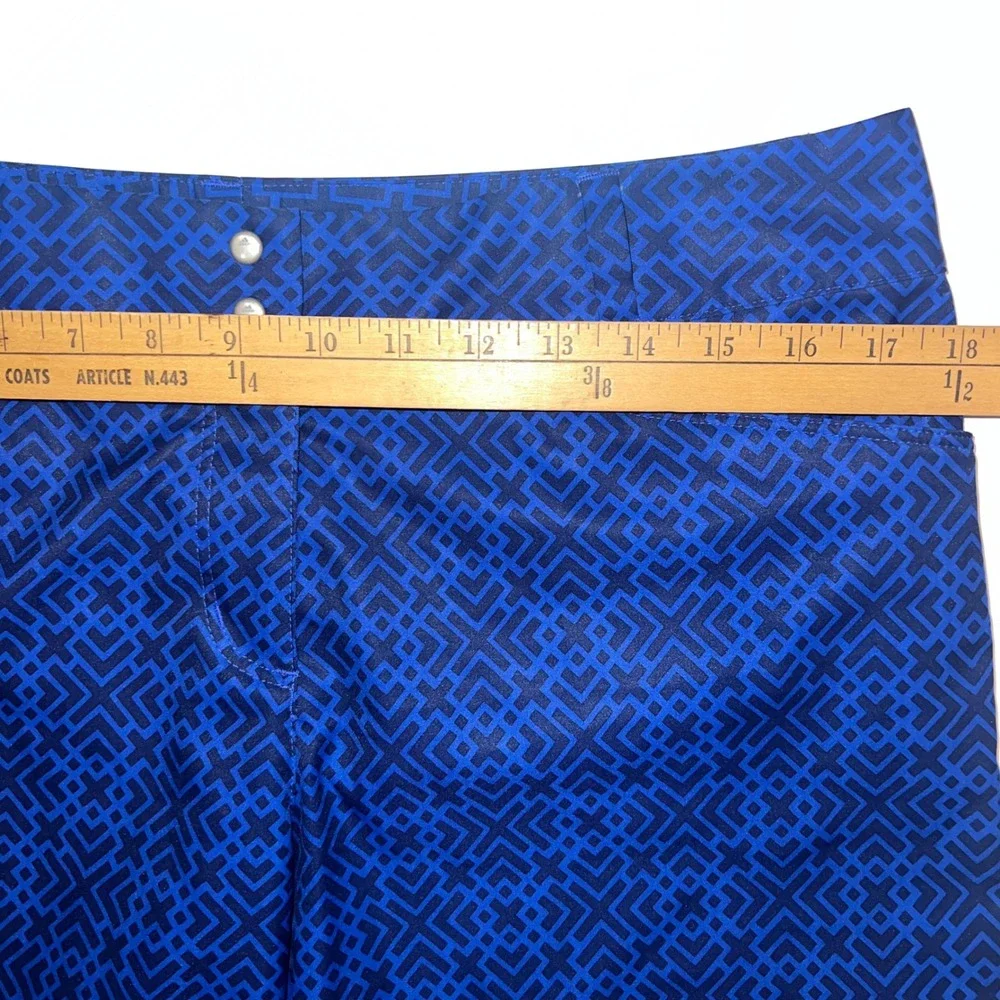 Adidas Golf Shorts‎ Womens 10 Blue Geometric Print Performance Active